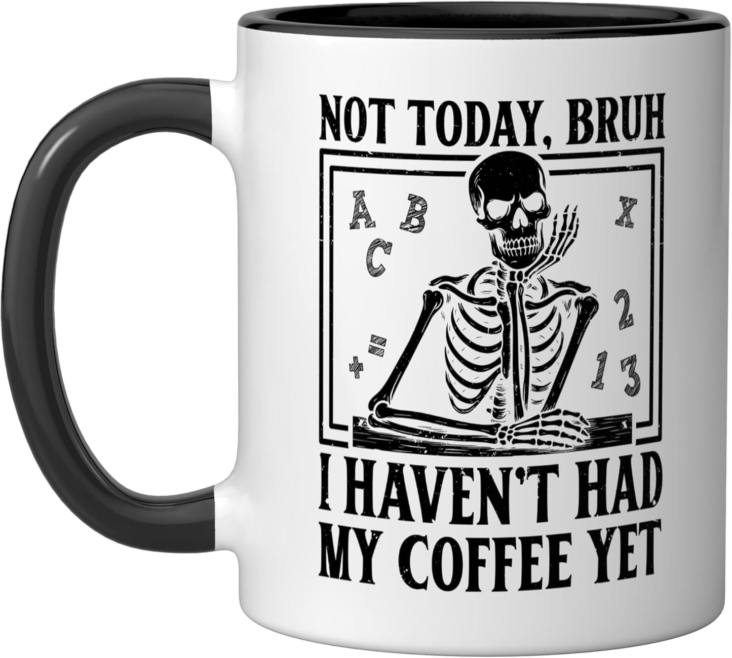 Taza Cerámica Profesor Esqueleto Negro/Blanco