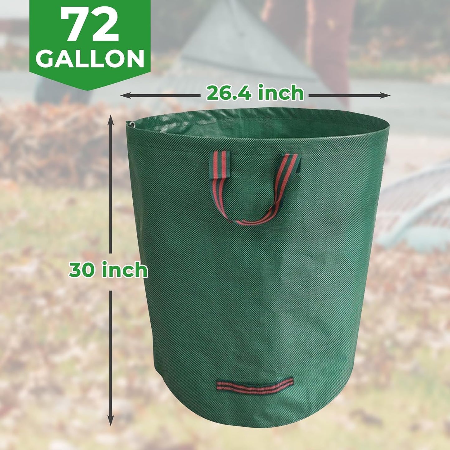 3 Pzas Bolsas Basura Reutilizables 72gal Anillo Plástico