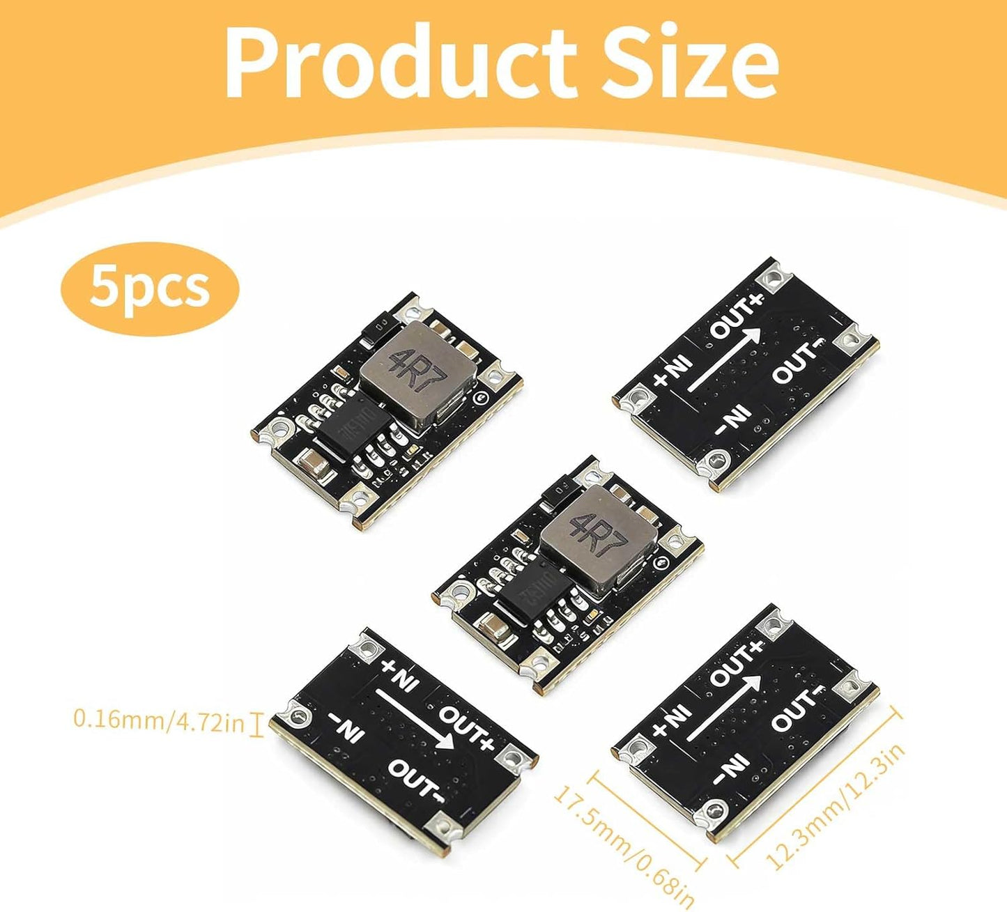 Pack 5 Módulos DC-DC Buck Regulador Voltaje 6-30V a 5V