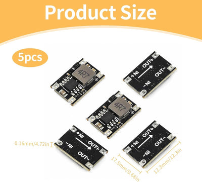 Pack 5 Módulos DC-DC Buck Regulador Voltaje 6-30V a 5V