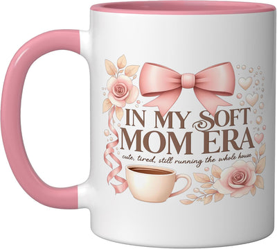 Taza Cerámica Café para Mamá Rosa/Blanco