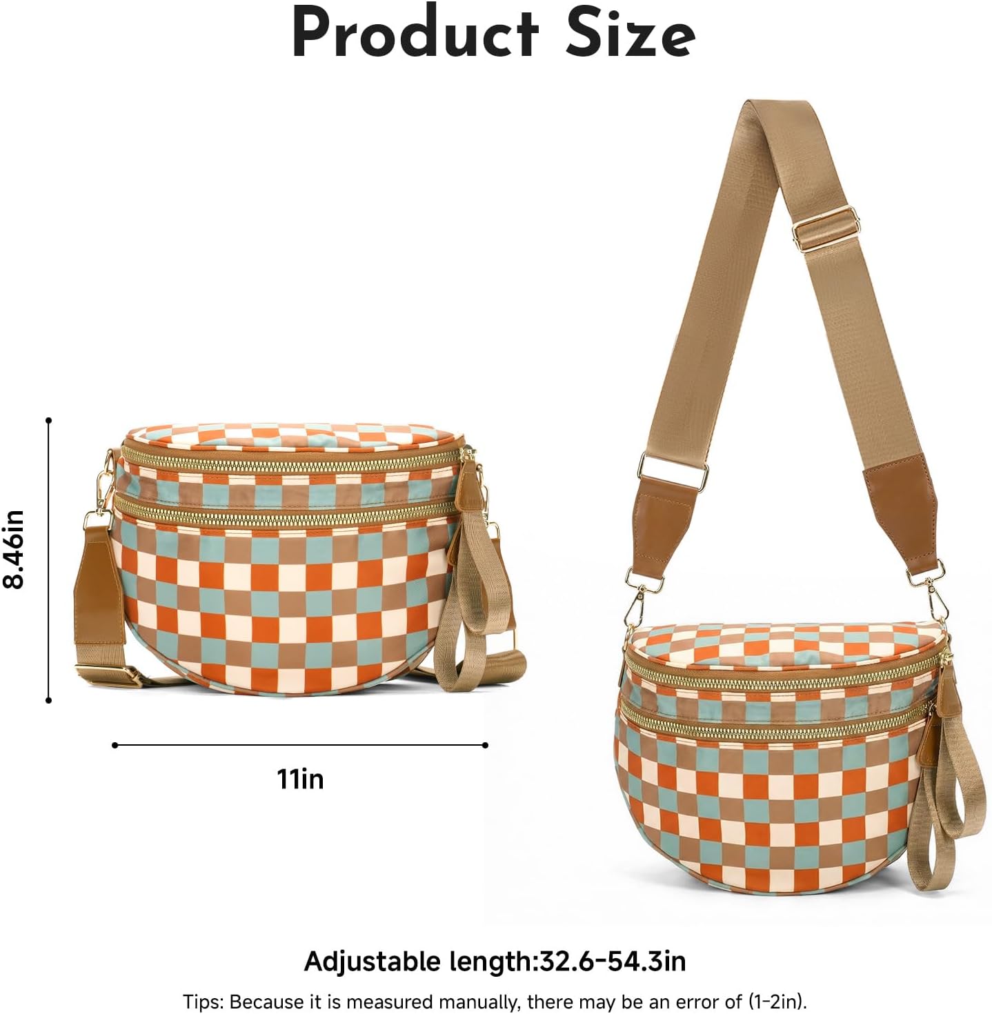 Bolsa cangurera mujer con cremallera ajustable ligera