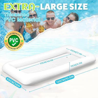 Barra de hielo inflable grande para fiestas en la piscina, barbacoa, picnic y camping