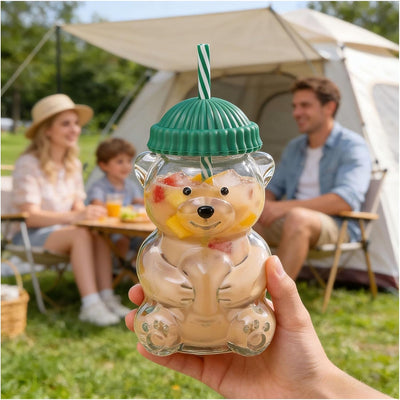Vaso con popete de vidrio para batidos, café helado y cócteles boba