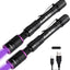 Linterna recargable UV 395nm 4 modos con clip