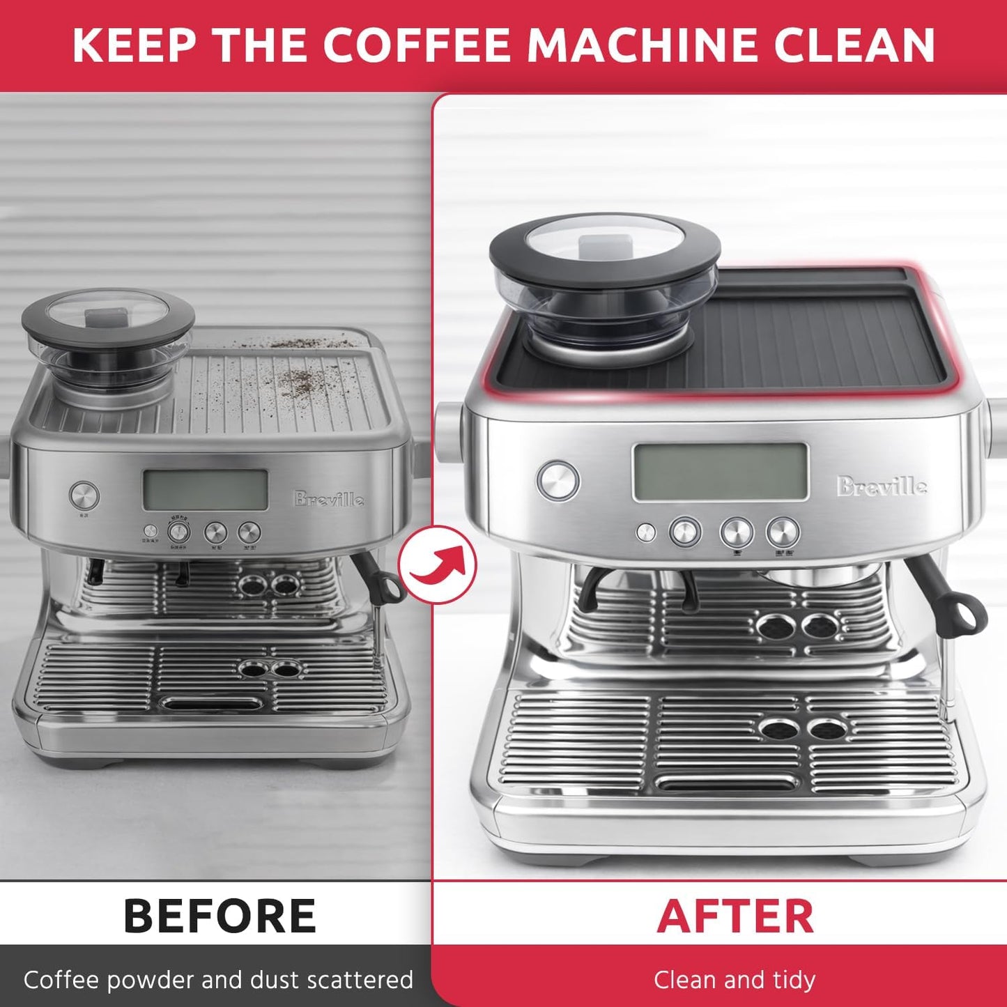 Tapete superior Breville Barista 870/878/880 silicona impermeable