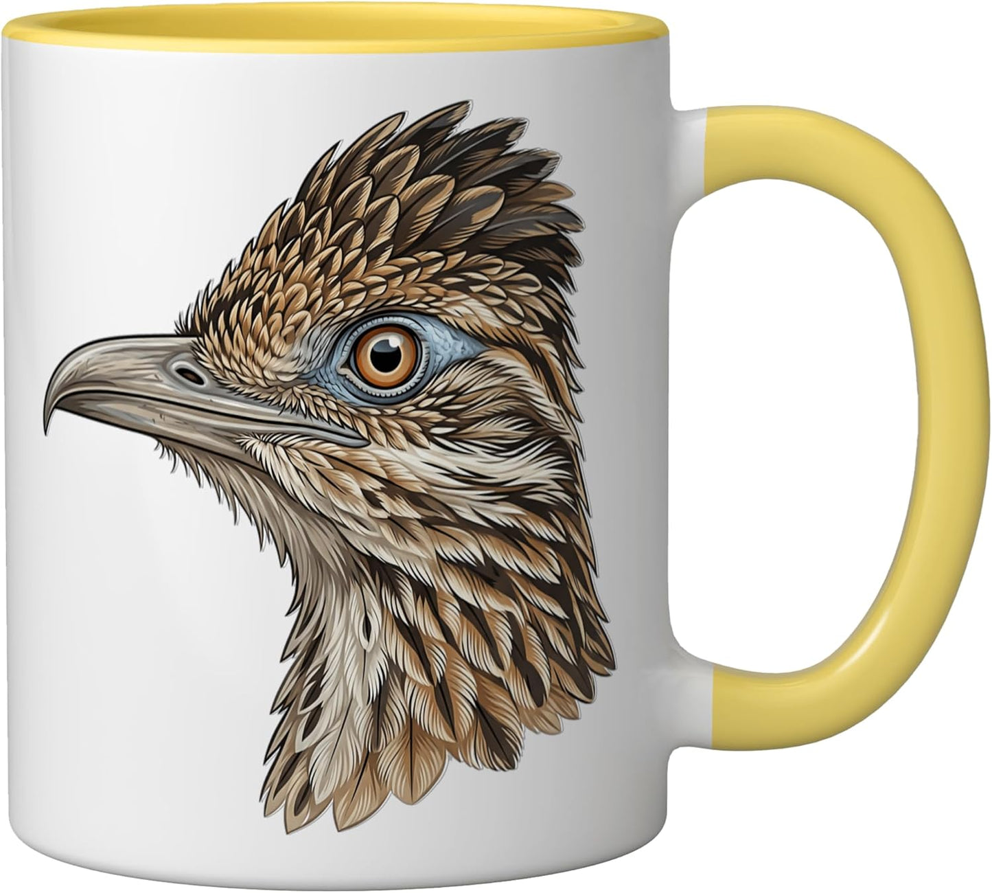 Taza Cerámica Diseño Amarillo/Blanco