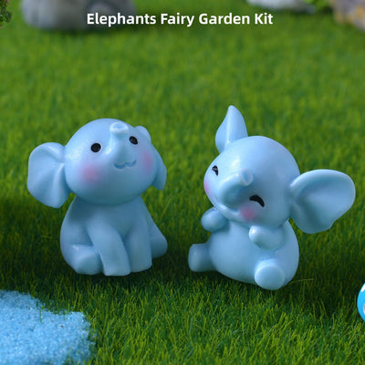 Figuras elefante mini decoración jardín terrario hogar