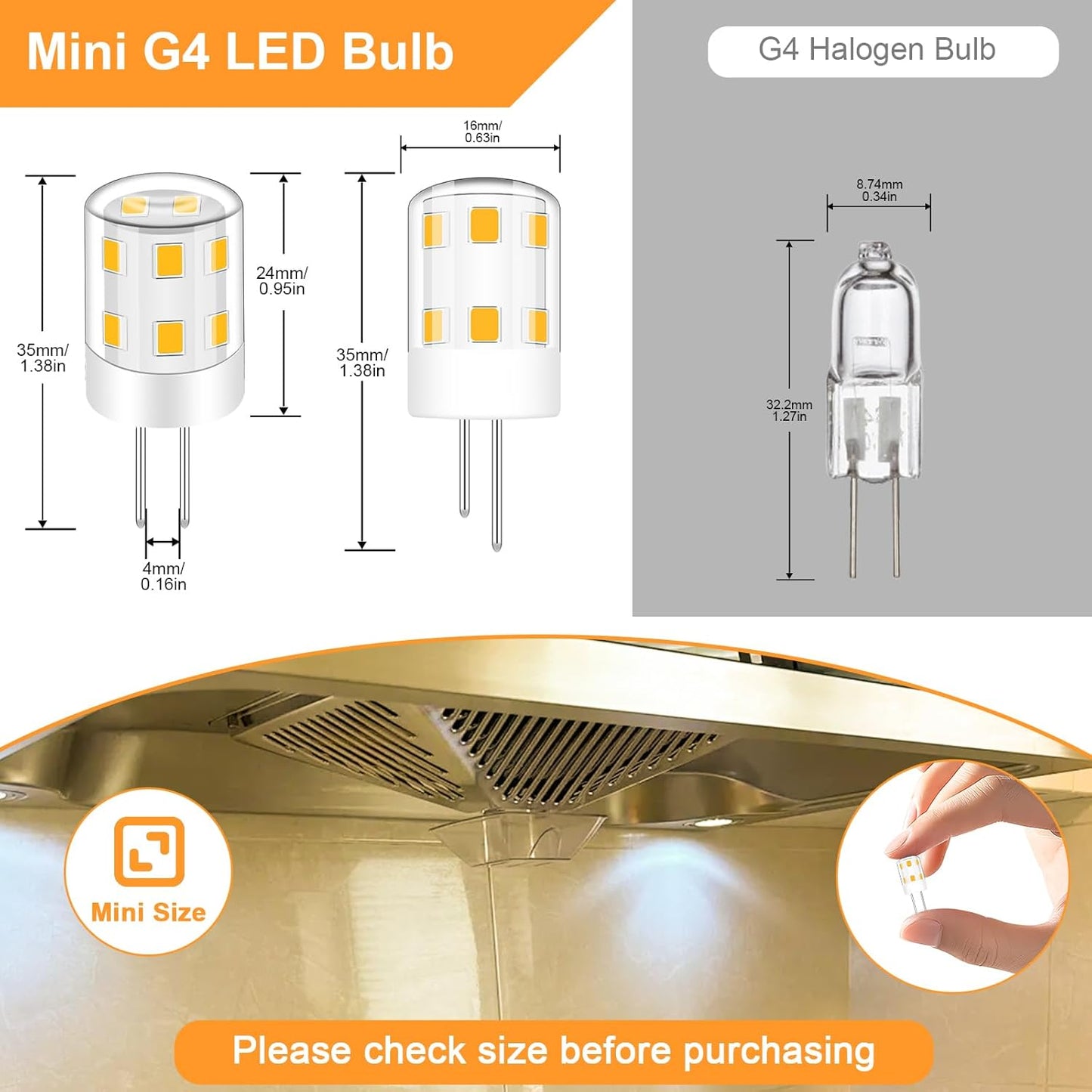 Bombilla LED G4 regulable 110-130V blanco cálido