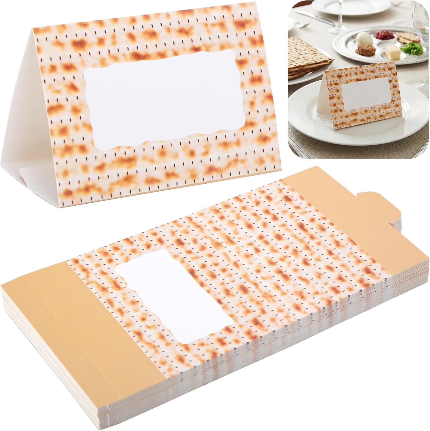 Paquete de 36 tarjetas de lugar de Pascua Seder para mesa y eventos