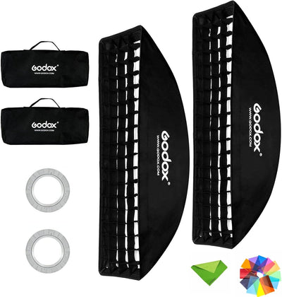 Softbox Godox 12x47pulg con rejilla Bowens para flash estudio