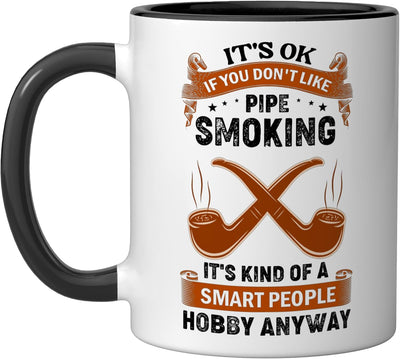 Taza de cerámica para fumadores de pipa negra y blanca