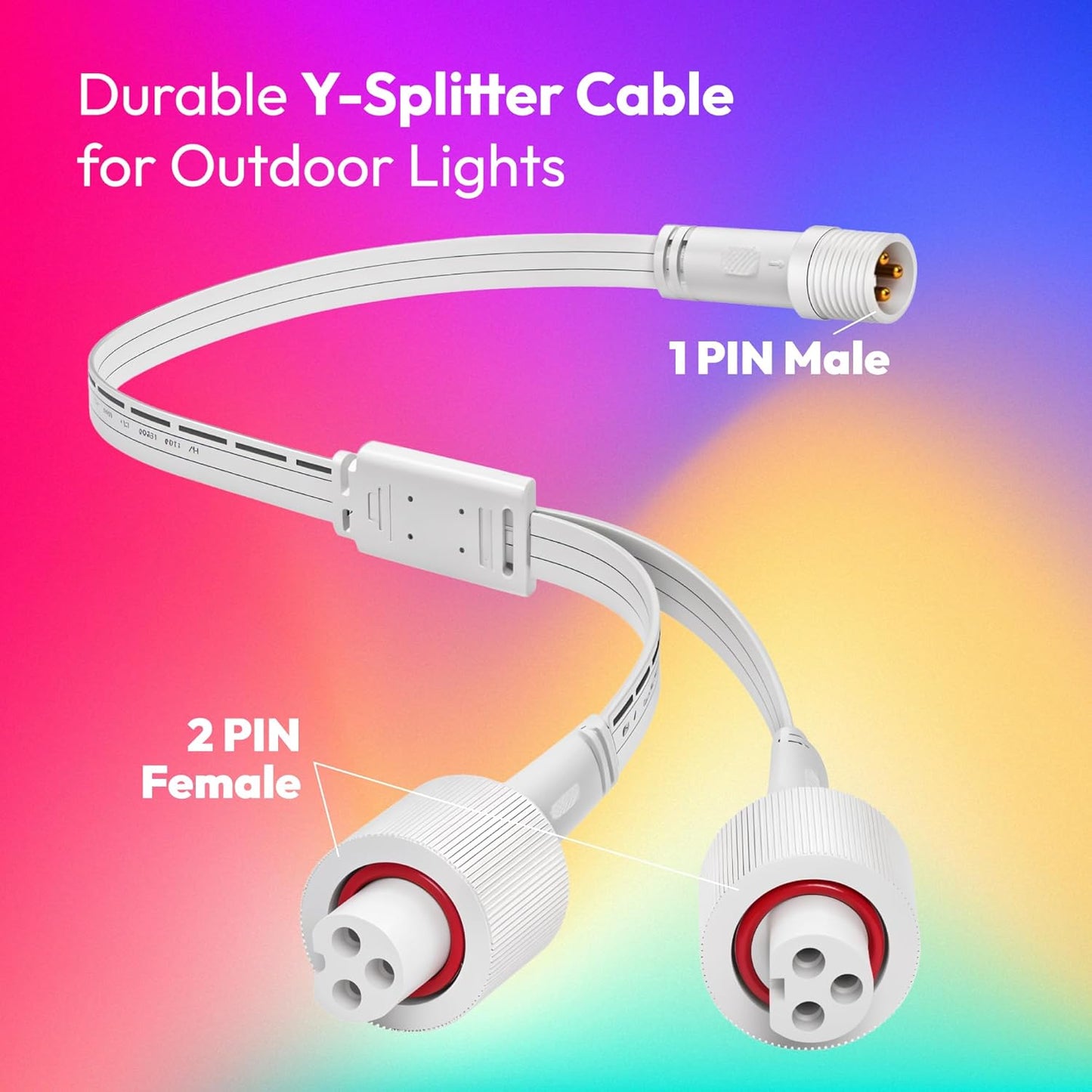 Y-Splitter extensión luces exteriores 1 macho a 2 hembras