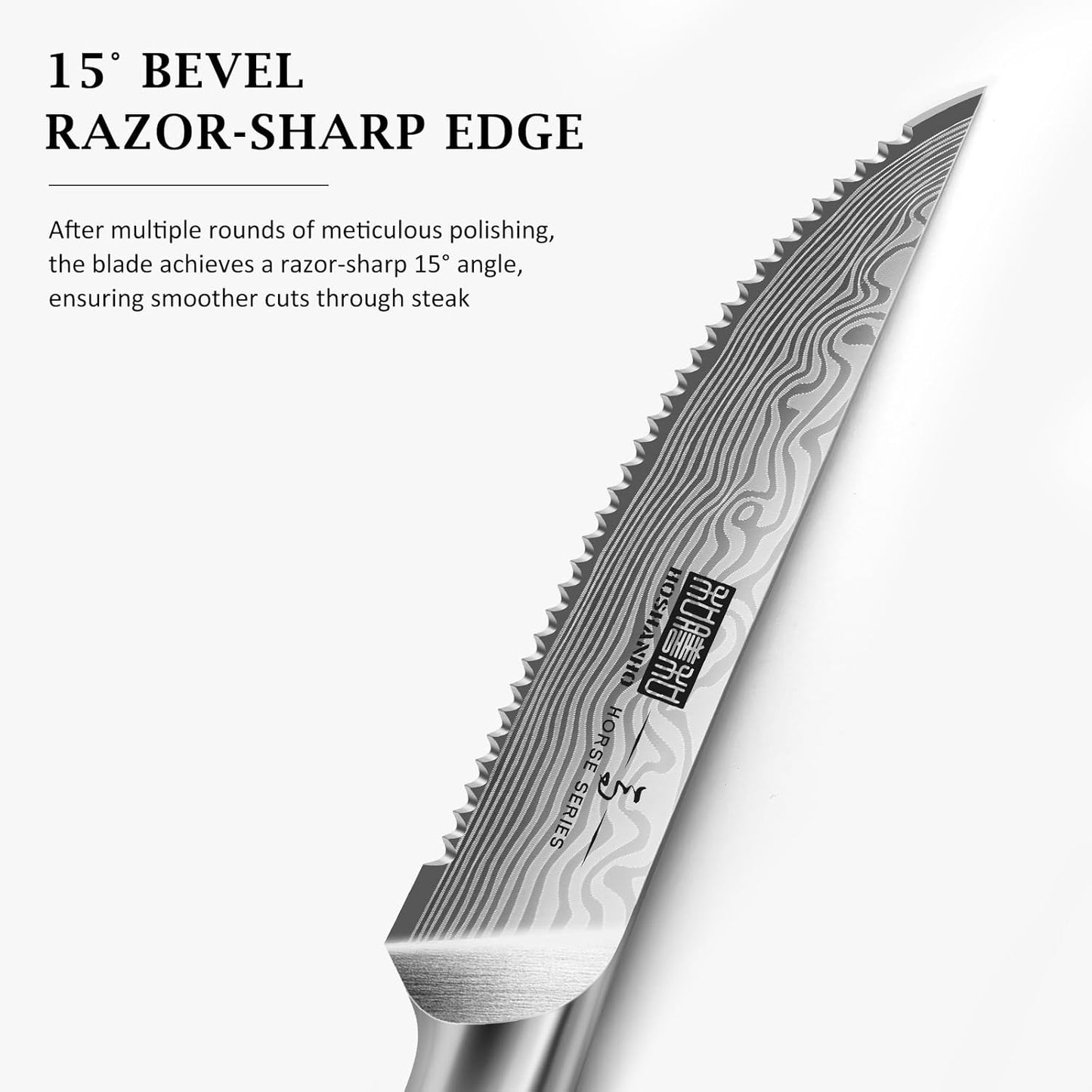 Set 7 Cuchillos Carne Acero Alto Carbono Bloque Mango Pakka
