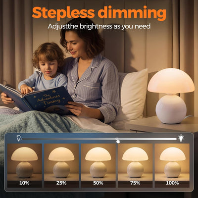 Lámpara de hongo regulable 2700K para dormitorio y sala