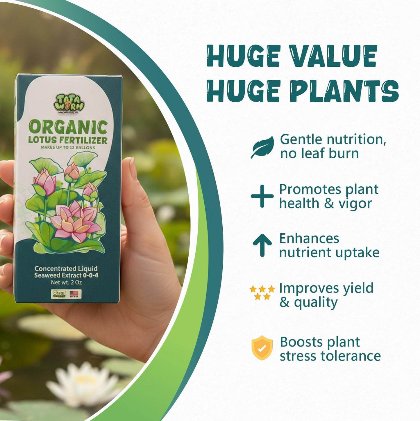 Fertilizante orgánico extracto algas marinas para plantas acuáticas