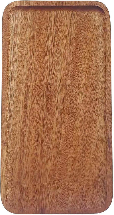 Bandeja de madera maciza ébano 10 x 5 pulgadas para charcutería y decoración
