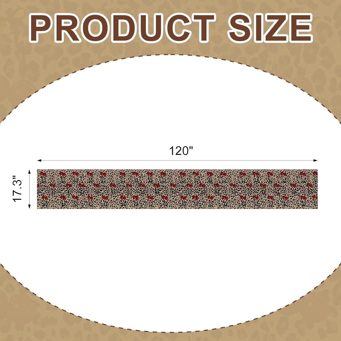 Papel tapiz autoadhesivo estampado cerezo leopardo 120x17.3pulg