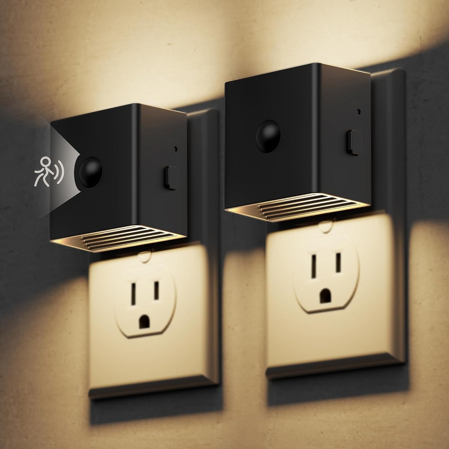 Luces nocturnas LED enchufables sensor movimiento dormitorio