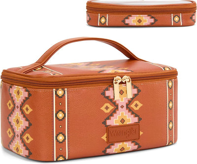 Bolsa maquillaje viaje set 2 pzas con soporte brochas