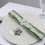 Servilleteros plateados con flor de ciruelo para boda, fiesta y comedor
