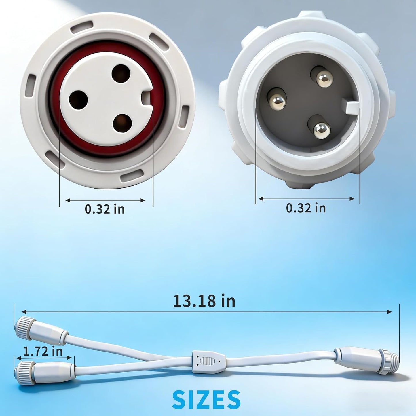 Cable distribución en Y para luces Govee H707A B C impermeable