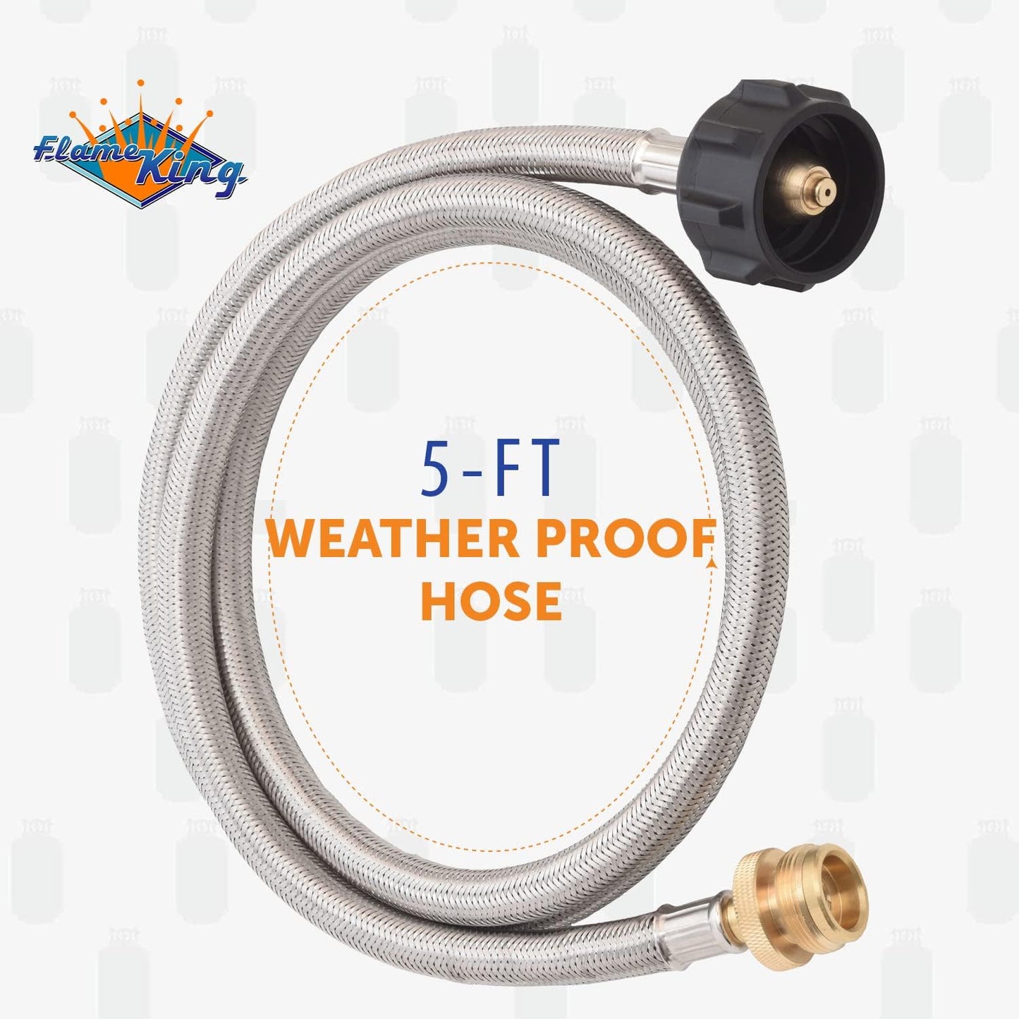 Manguera acero 5ft adaptador propano para electrodomésticos