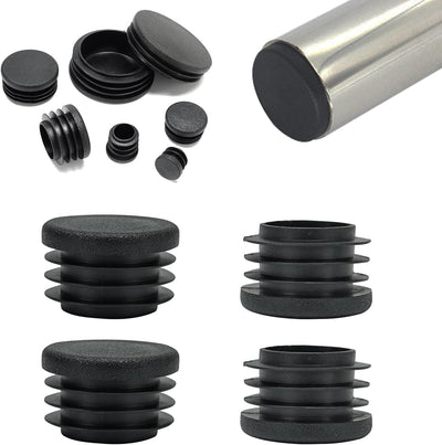 Tapones plástico 1-3/8pulg negro para patas silla
