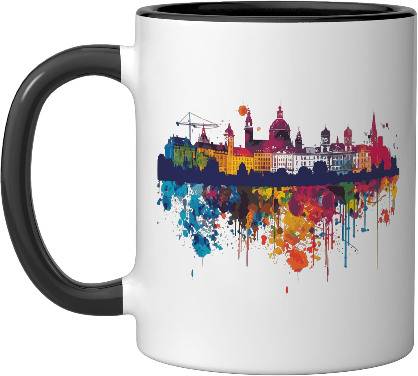 Taza cerámica Baden-Baden negra/blanca