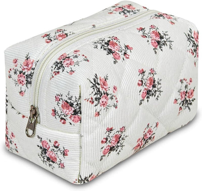 Bolsa maquillaje acolchada algodón esponjoso coquette mujer niña