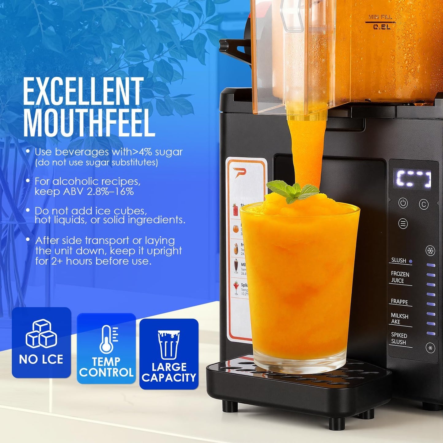 Máquina Granizados Hogar 5 Modos Aguanieve Batido Leche
