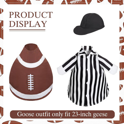 Set 2 trajes ganso fútbol árbitro césped decoración fiesta