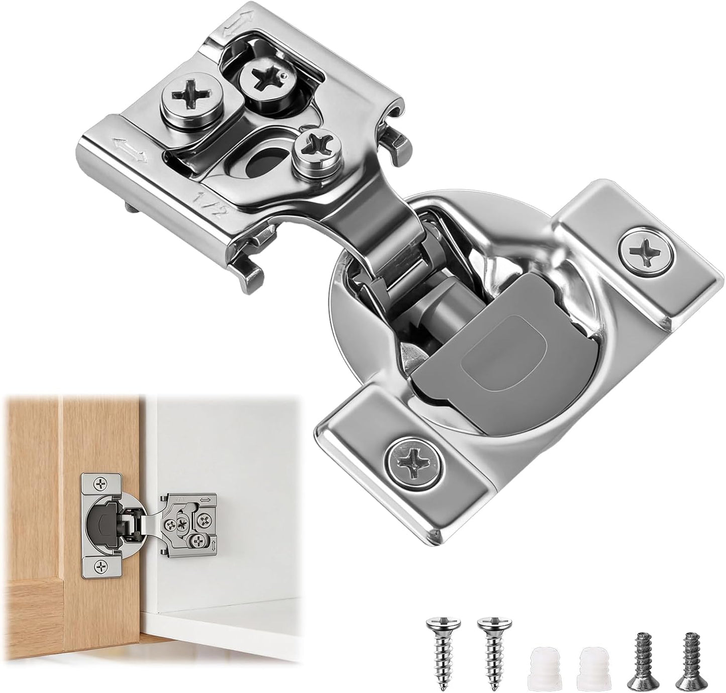 20 Bisagras Puerta Cocina 1/2pulg Cierre Suave 105°