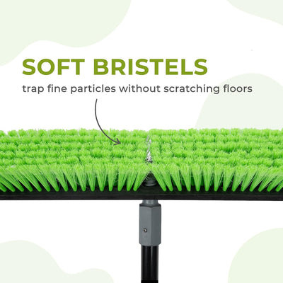 Boom de 18pulg para interiores y garaje con cerdas suaves