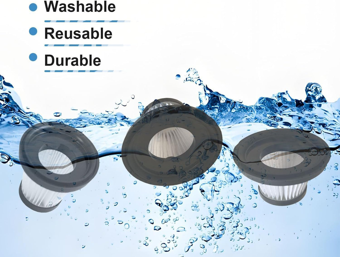 10 Filtros Vacío Comp Aspiradora Pato Negro Lavables
