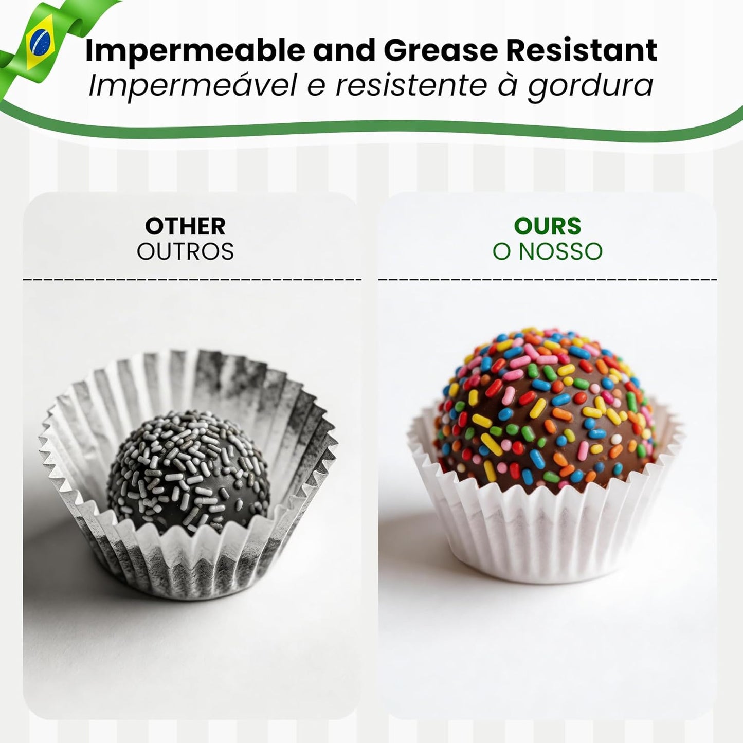 Moldes de brigadeiro forminha branca amarilla marrom