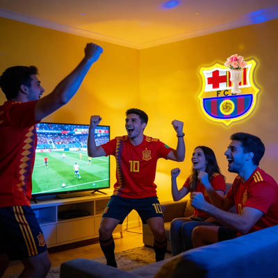 Letrero neón fútbol USB para dormitorio
