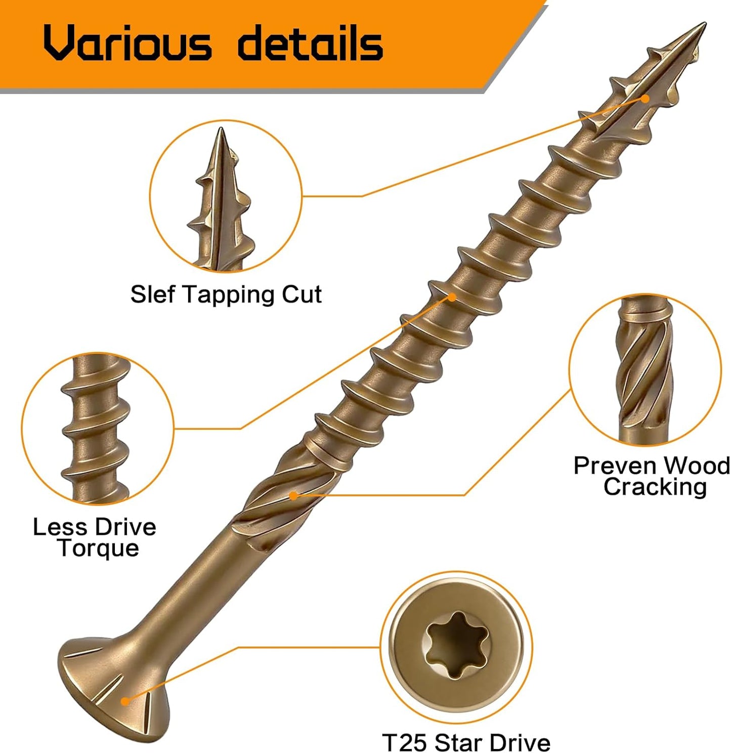 Cubiertas madera exterior epoxi bronce 100 Uds