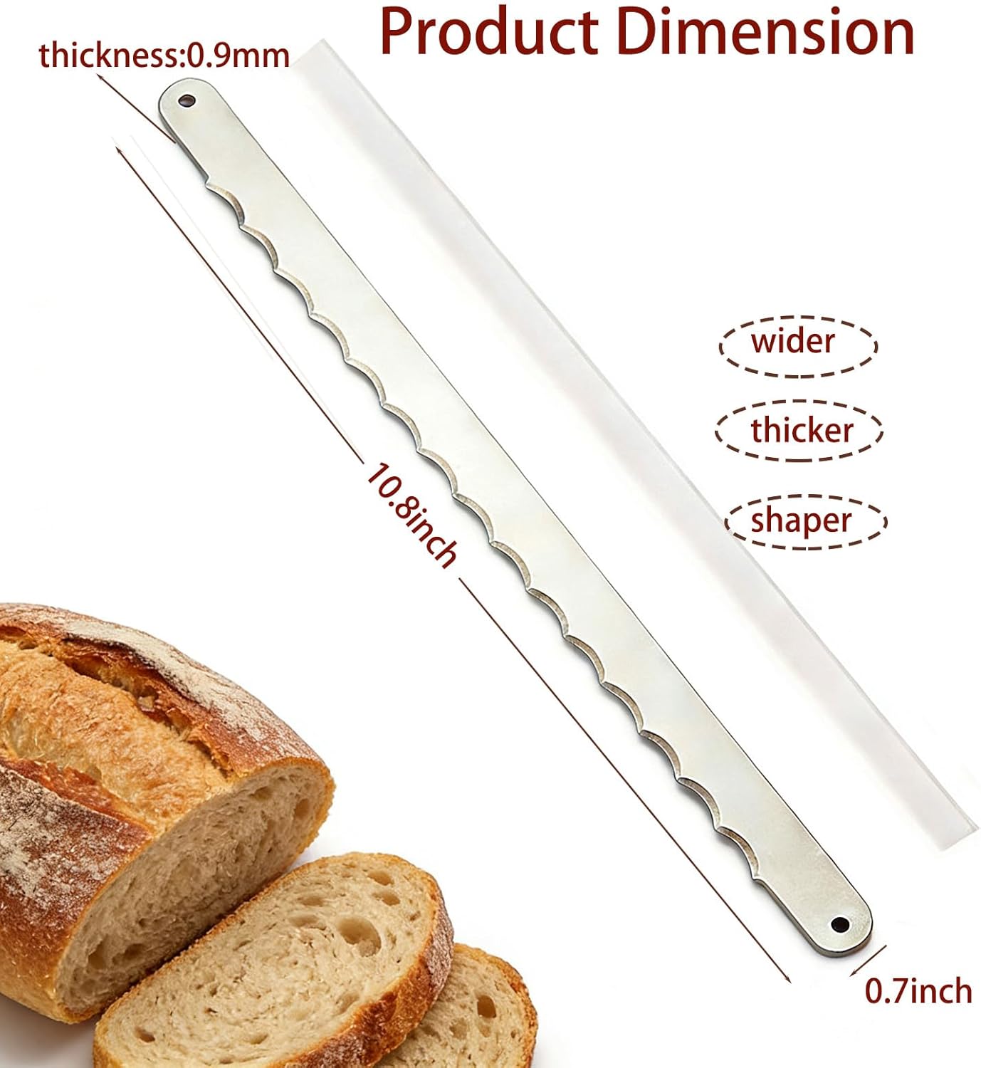 Cuchilla de repuesto para cuchillo de pan Uprichya con protector de hoja
