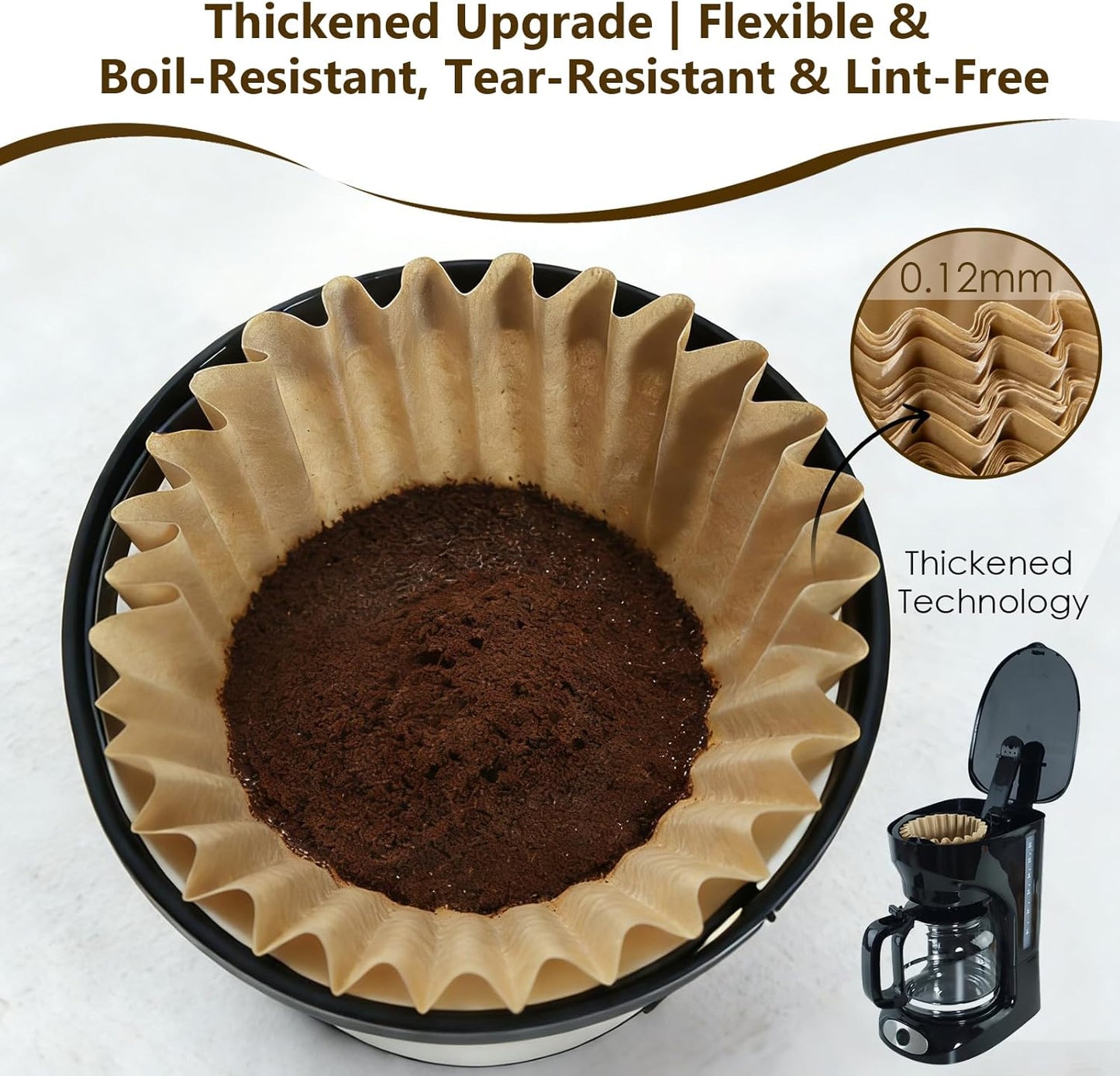Filtros café compatibles cafetera Mueller 12 tazas 100uds
