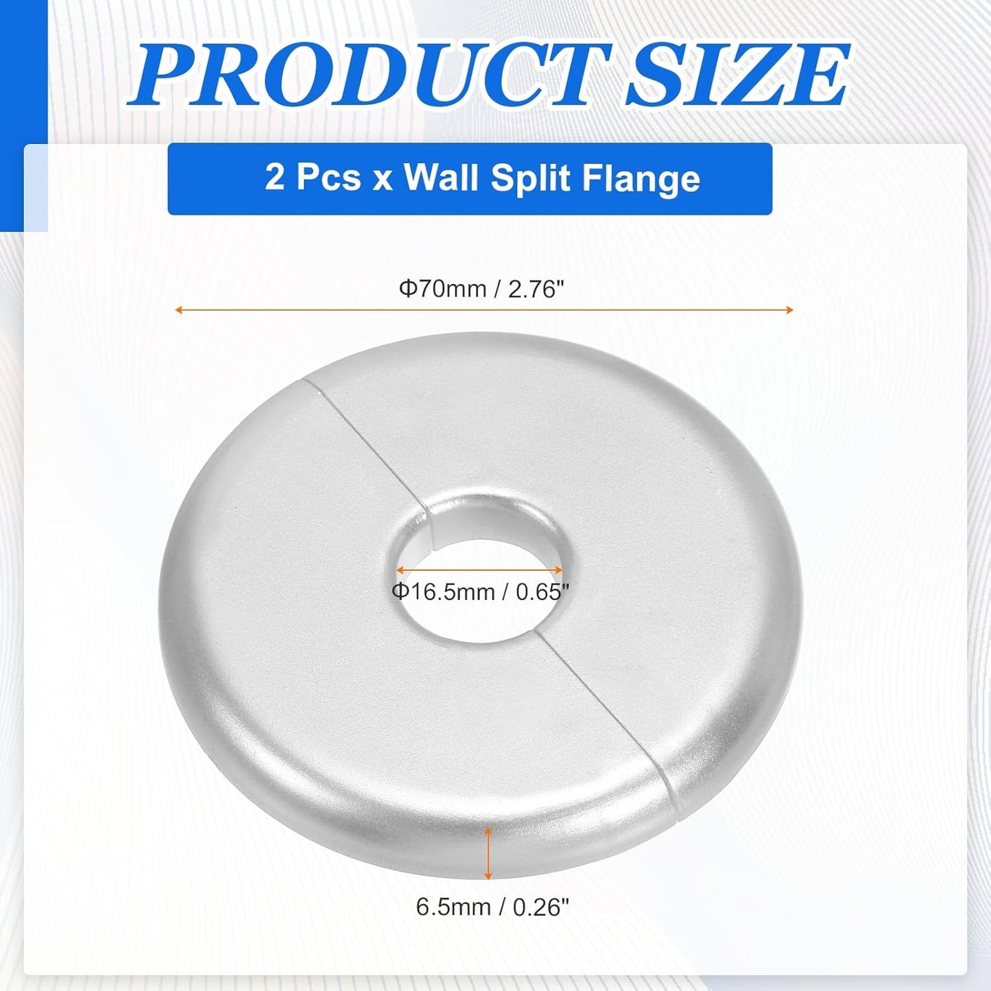 2 Bridas ABS Autoadhesivas para Ducha 0.6pulg Cubierta Tubo Agua