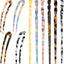 10 Palillos Cabello Acetato Vintage Mujer 6+4 U