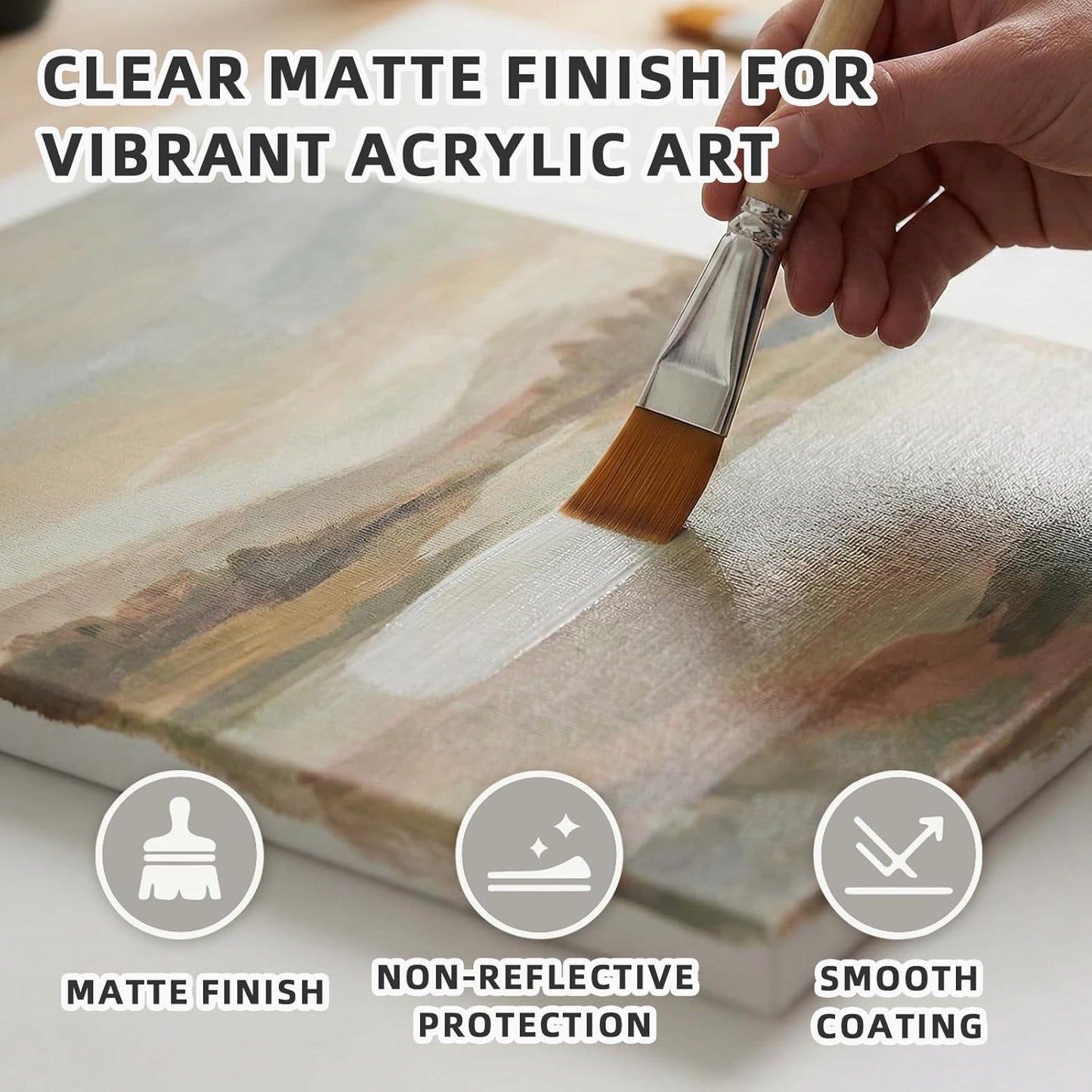 Barniz acrílico mate 4.06oz para lienzo y madera