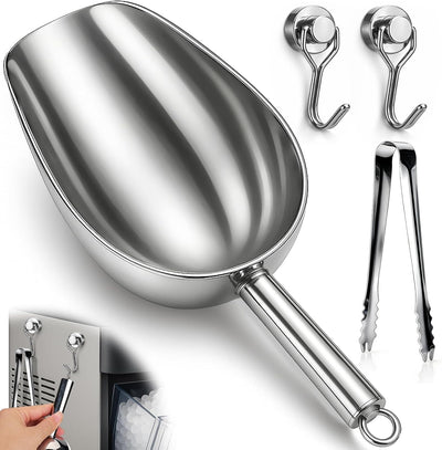 Cuchara de hielo acero inoxidable con gancho magnético para máquina de hielo GE Profile Opal 2.0