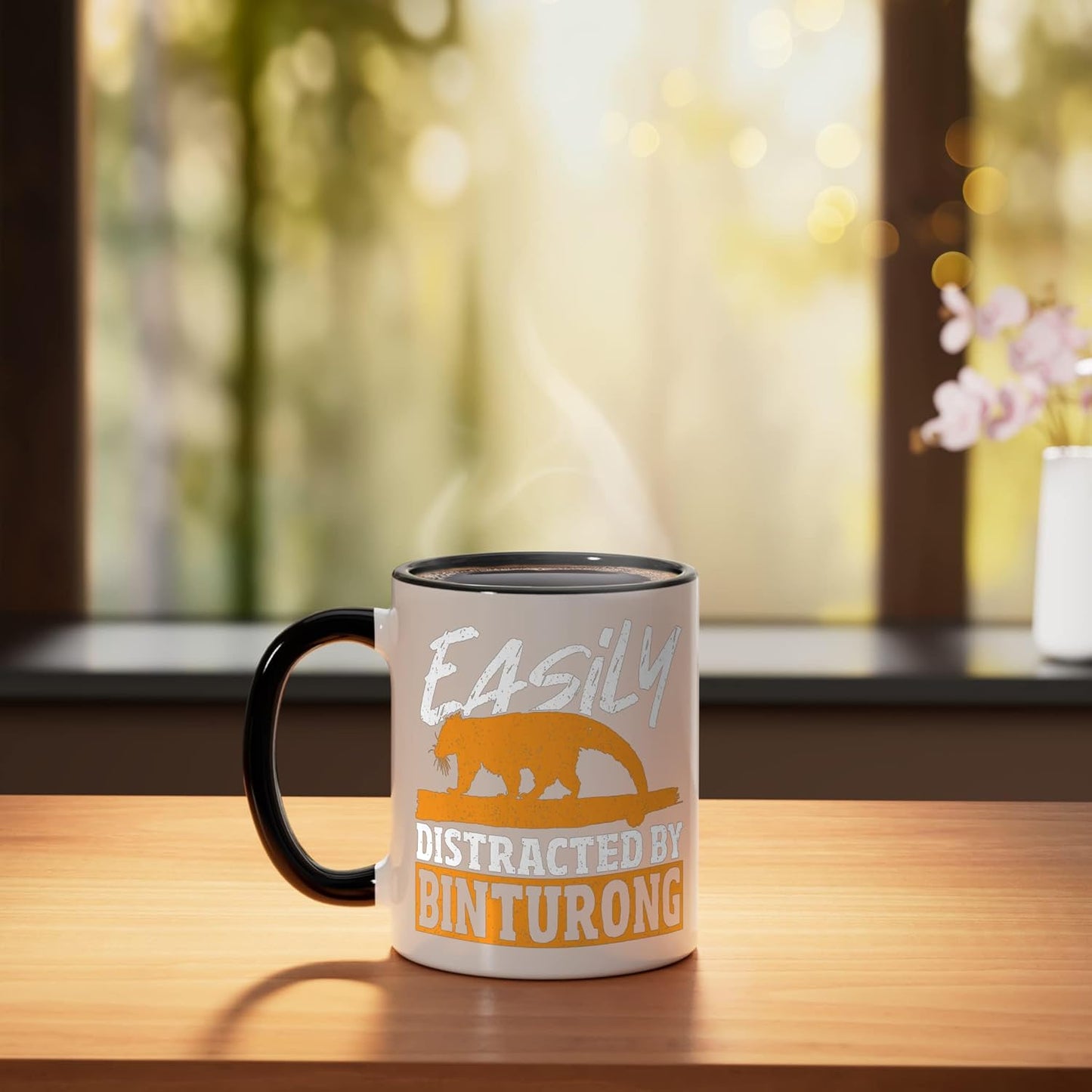 Taza Cerámica Binturong Negro/Blanco