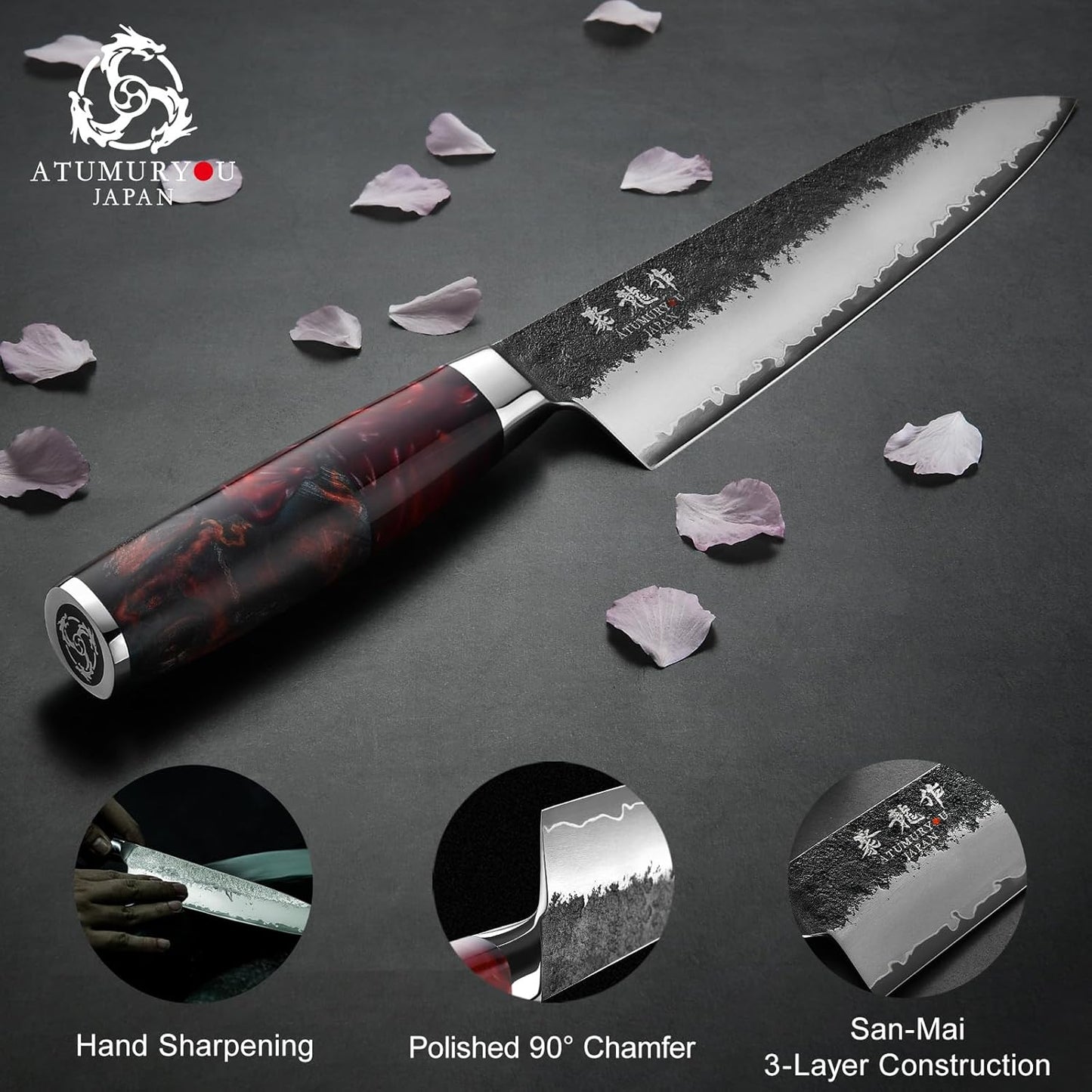 Cuchillo Gyuto VG10 Acero 3 Capas Utilitario