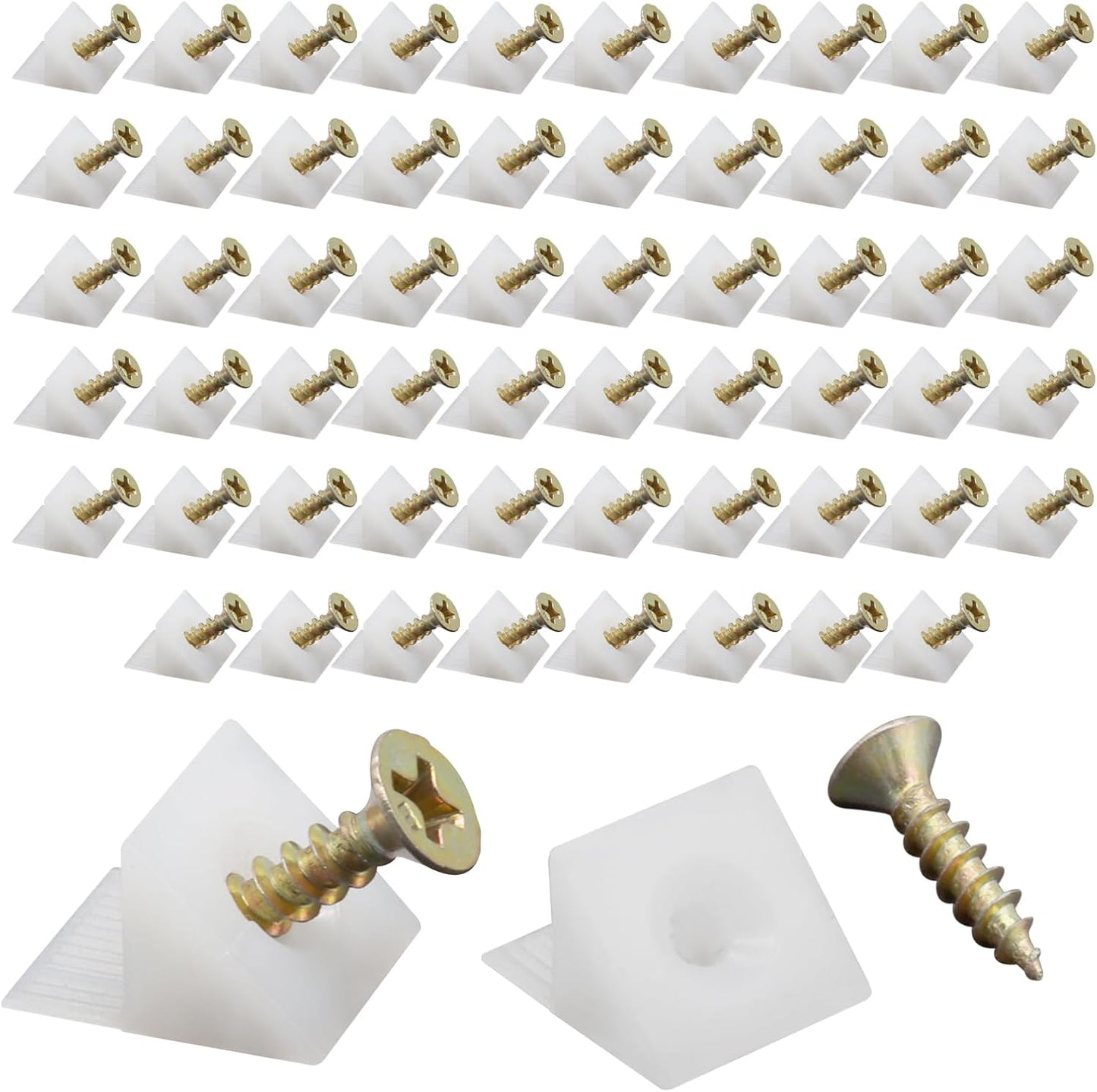 Kit 60 Reparación Cajones Soporte Inferior Refuerzo Plástico