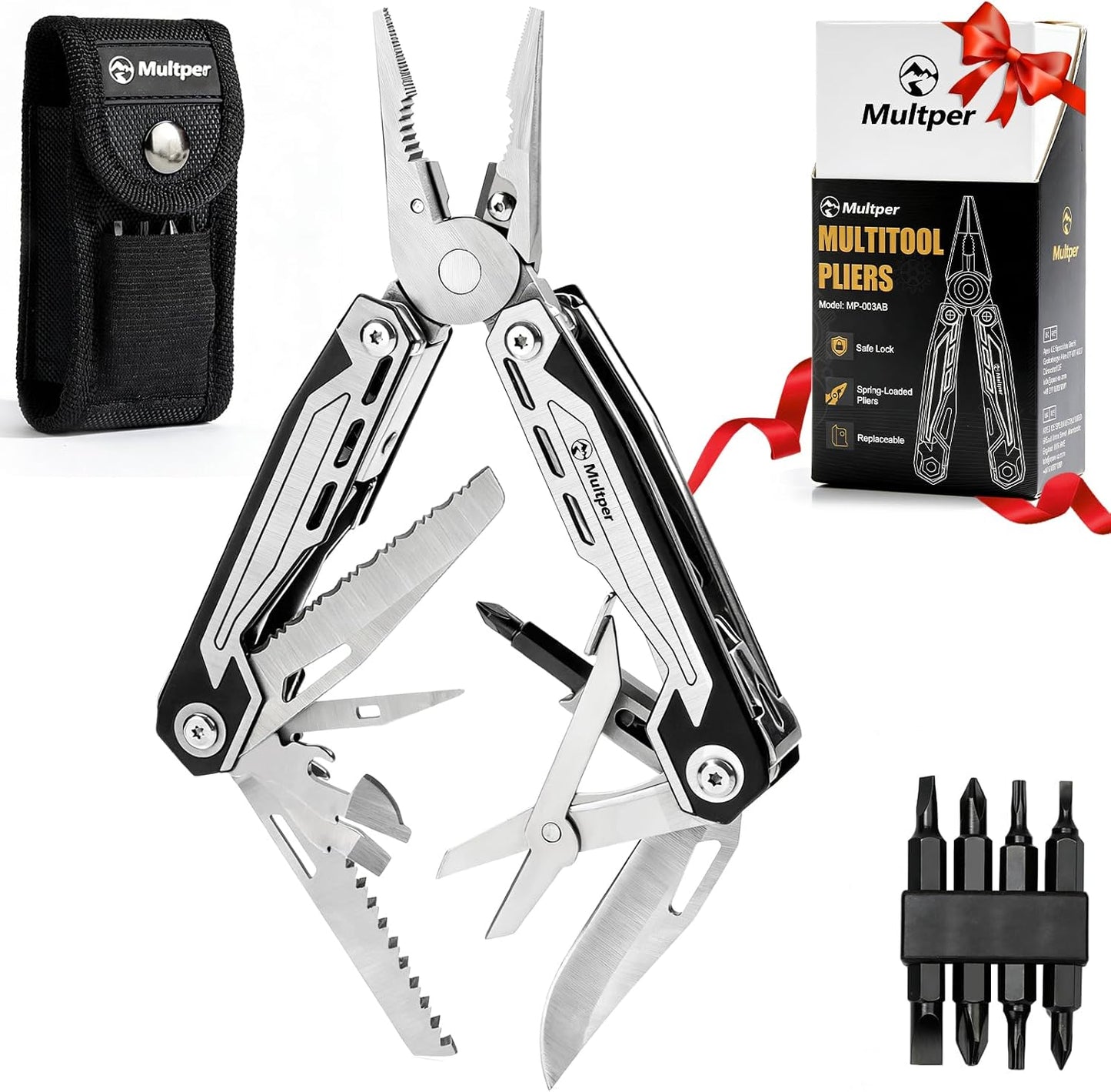 Alicates 21en1 acero inox con cuchillo destornillador