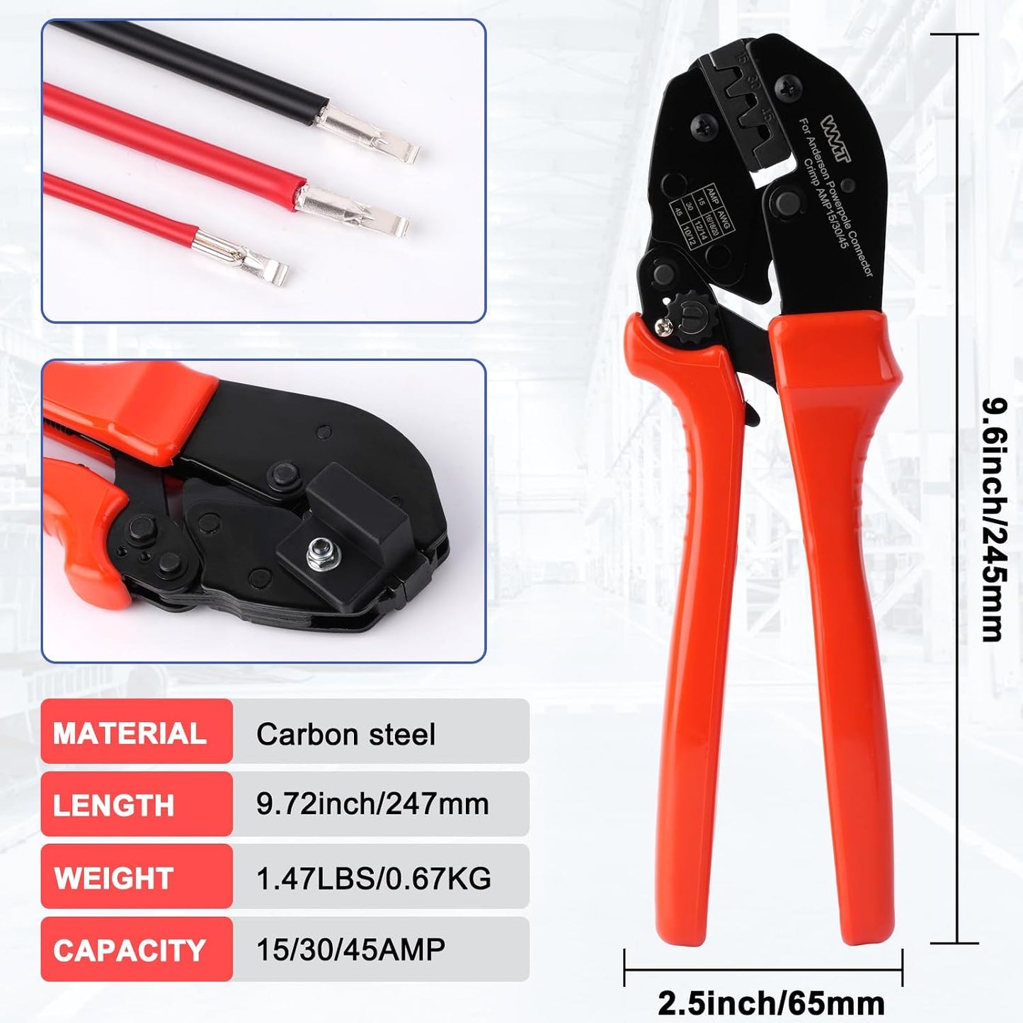 Herramienta engarzadora Powerpole para conectores 15/30/45A