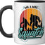 Taza cerámica grande Mr Mrs Squatch Bigfoot negra/blanca